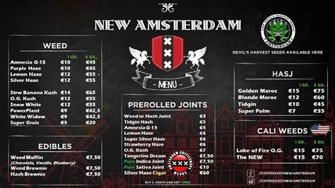amsterdam cafe new location menu